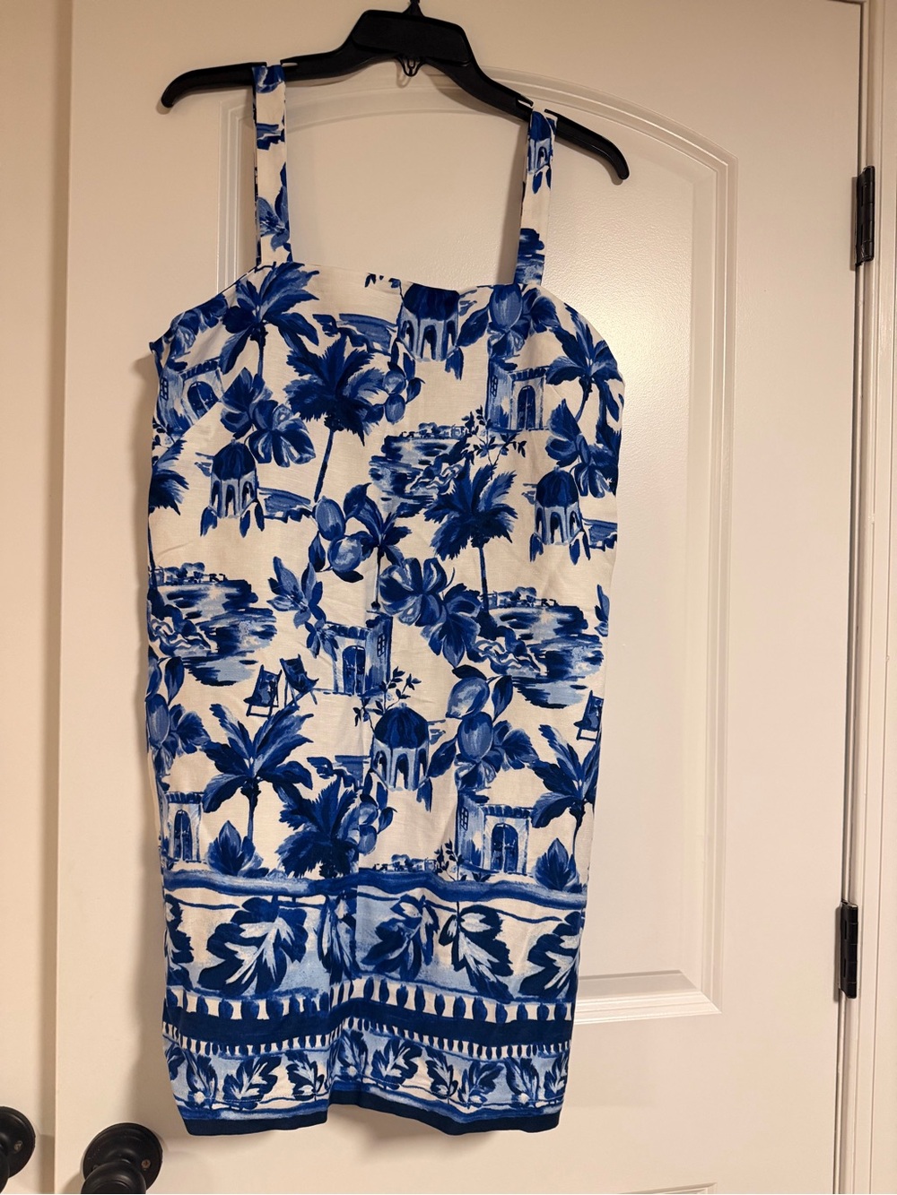 LOFT Blue and White Floral Mini Dress - Picture 3 of 4